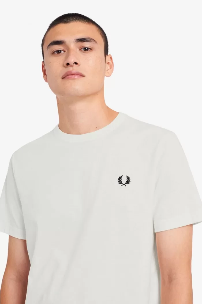 Fred Perry Crew Neck Men’s T-Shirt Snow White | ERHWV4658