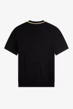 Fred Perry Crew Neck Piqué Men’s T-Shirt Black | JEIMS0853