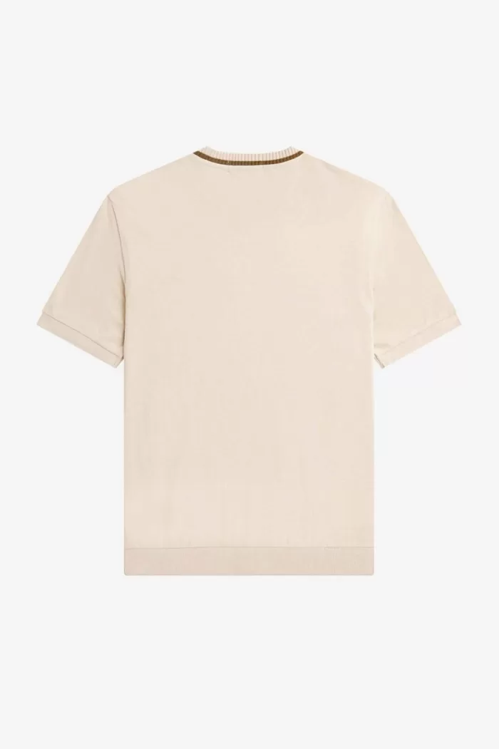 Fred Perry Crew Neck Piqué Men’s T-Shirt Oatmeal | LFINK7468