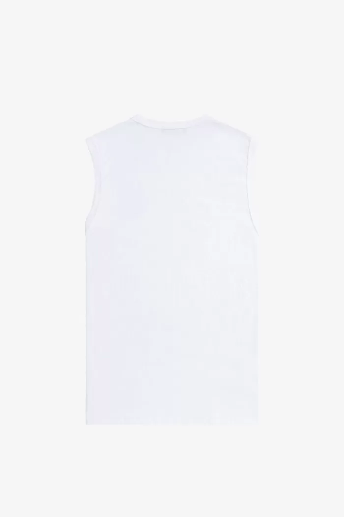 Fred Perry Crew Neck Vest Men’s T-Shirt White | LGWRS0529