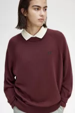 Fred Perry Crew Neck Women’s Jumper Oxblood | HVJMA2038