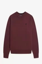 Fred Perry Crew Neck Women’s Jumper Oxblood | HVJMA2038