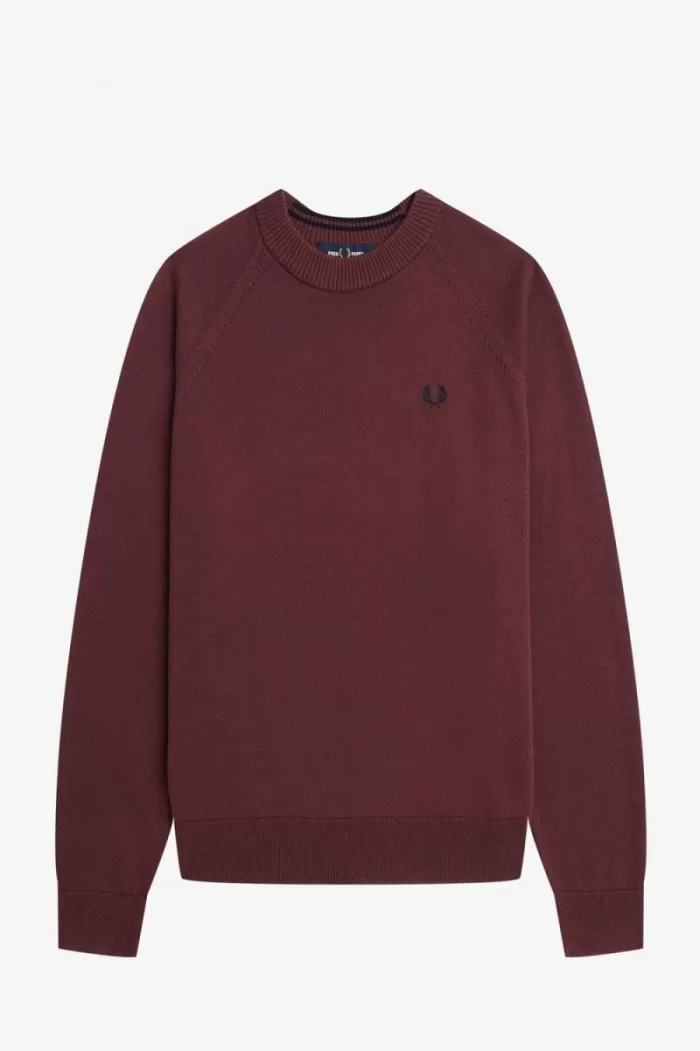 Fred Perry Crew Neck Women’s Jumper Oxblood | HVJMA2038