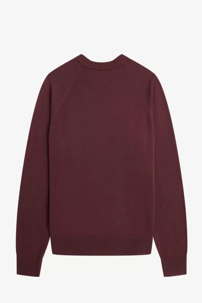 Fred Perry Crew Neck Women’s Jumper Oxblood | HVJMA2038