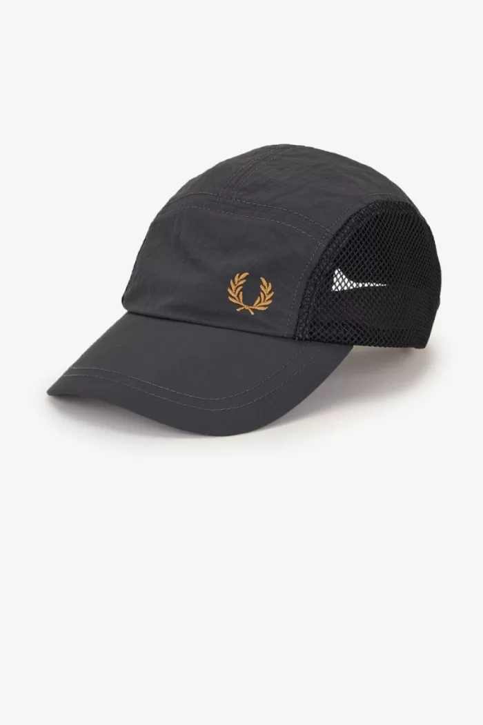 Fred Perry Crinkle Nylon Mesh Men’s Caps Anchor Grey | IUSKZ4521