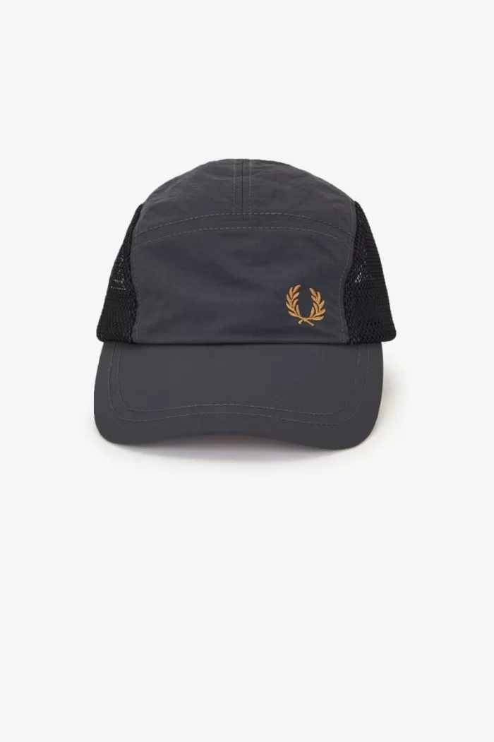 Fred Perry Crinkle Nylon Mesh Men’s Caps Anchor Grey | IUSKZ4521