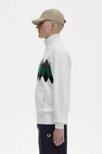 Fred Perry Diamond Intarsia Men’s Cardigan Snow White | NIOHE3258