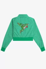 Fred Perry Embroidered Gingham Women’s Jackets Green | GABCY6815