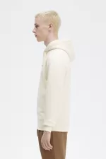 Fred Perry Embroidered Hooded Men’s Sweatshirts Beige | ICTMO4237