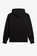 Fred Perry Embroidered Hooded Men’s Sweatshirts Black | JLIDX3701