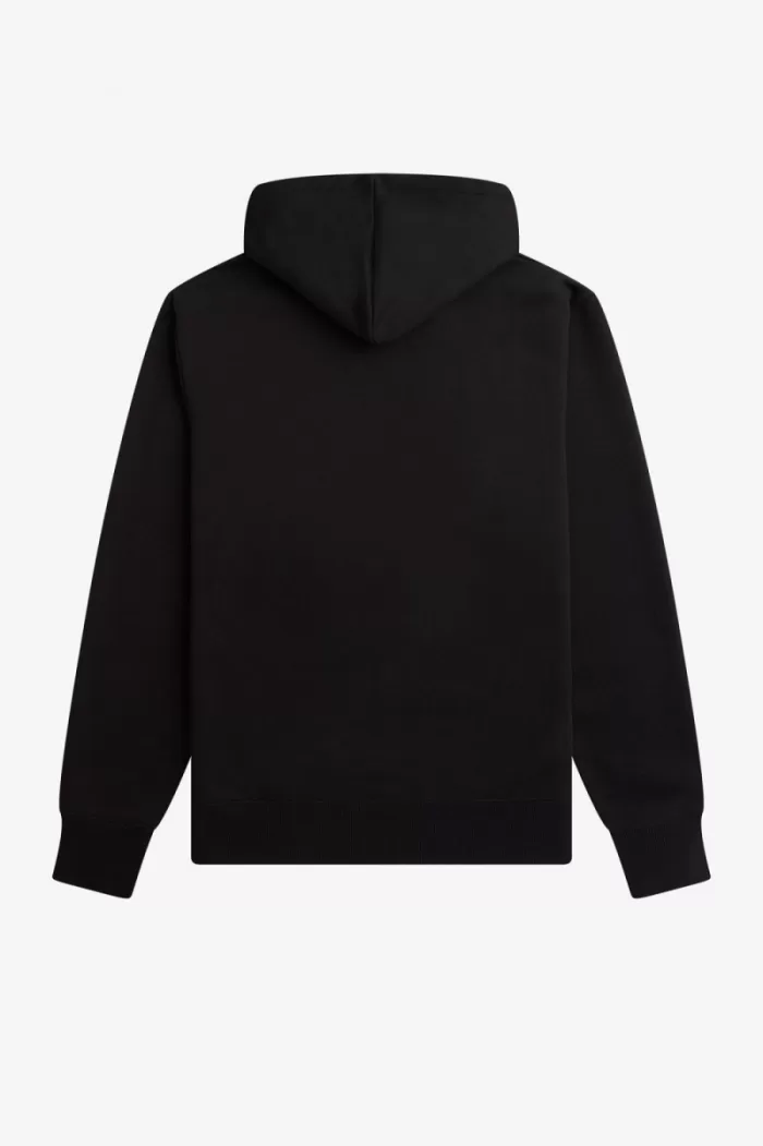 Fred Perry Embroidered Hooded Men’s Sweatshirts Black | JLIDX3701