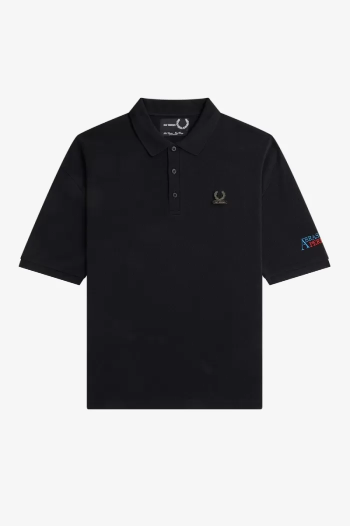 Fred Perry Embroidered Men’s Polo Shirt Black | CTGMK2965