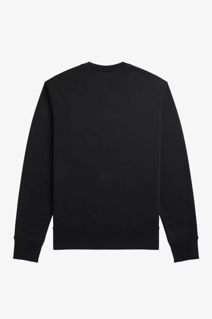 Fred Perry Embroidered Men’s Sweatshirts Black | EXBAK2098