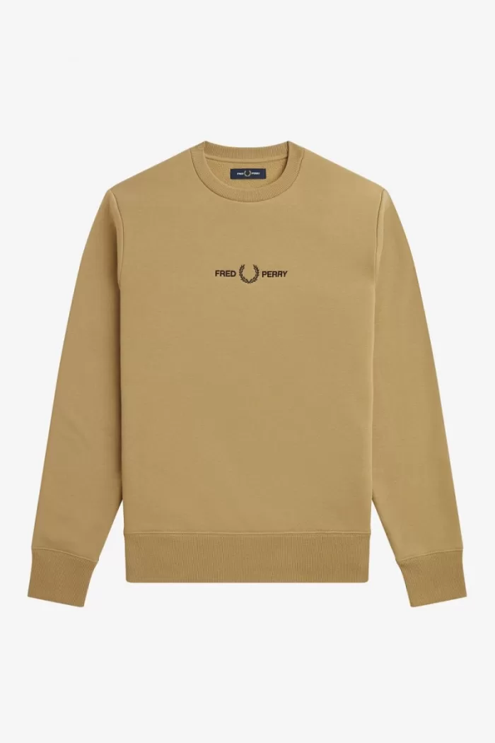 Fred Perry Embroidered Men’s Sweatshirts Green | IQOCD3706