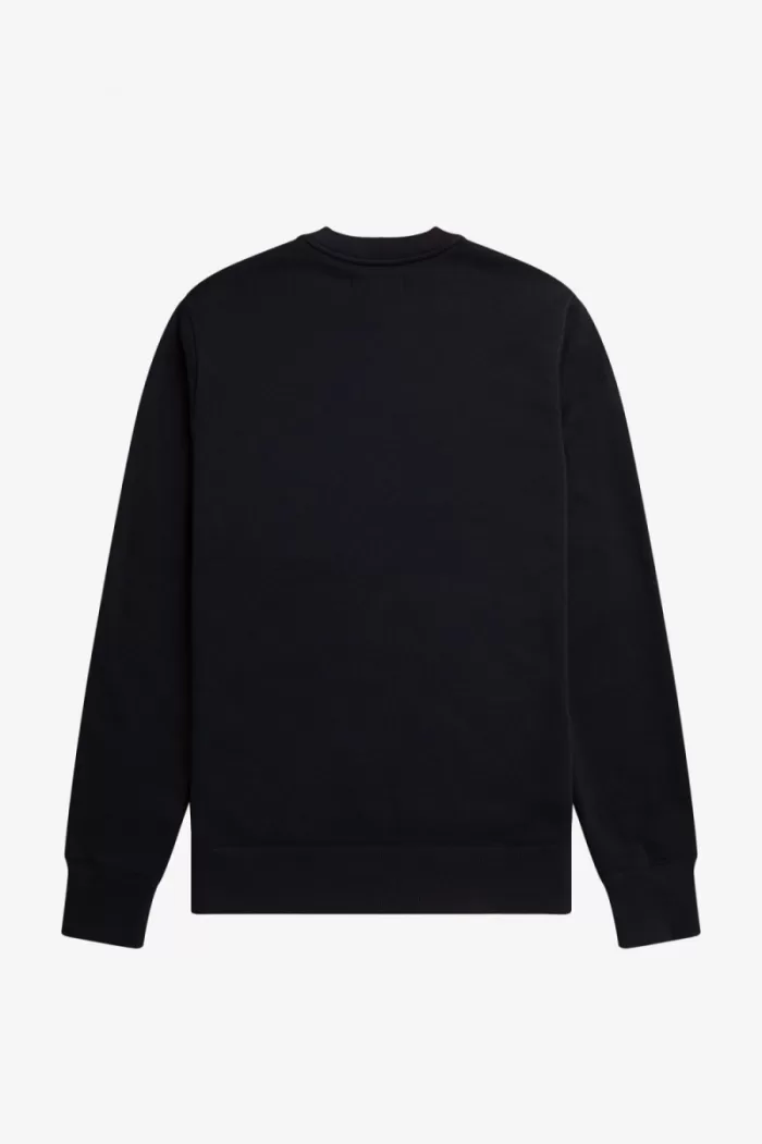 Fred Perry Embroidered Men’s Sweatshirts Navy | MULQJ7624