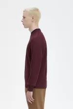 Fred Perry Embroidered Men’s Sweatshirts Oxblood | WHYEU4318