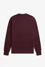 Fred Perry Embroidered Men’s Sweatshirts Oxblood | WHYEU4318