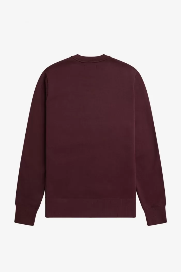 Fred Perry Embroidered Men’s Sweatshirts Oxblood | WHYEU4318