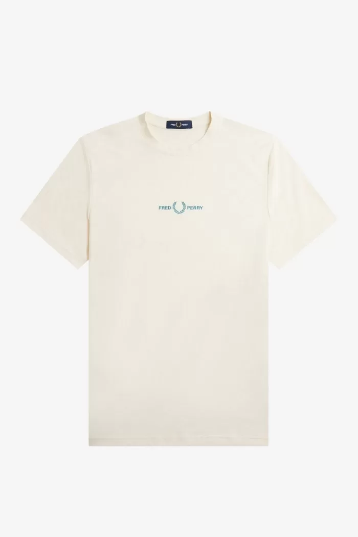 Fred Perry Embroidered Men’s T-Shirt Beige | SJFQH8671