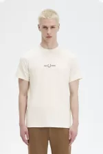 Fred Perry Embroidered Men’s T-Shirt Beige | XLVNC3456