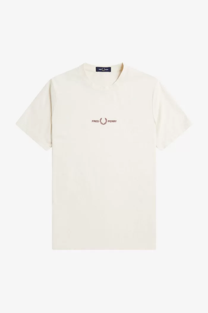 Fred Perry Embroidered Men’s T-Shirt Beige | XLVNC3456