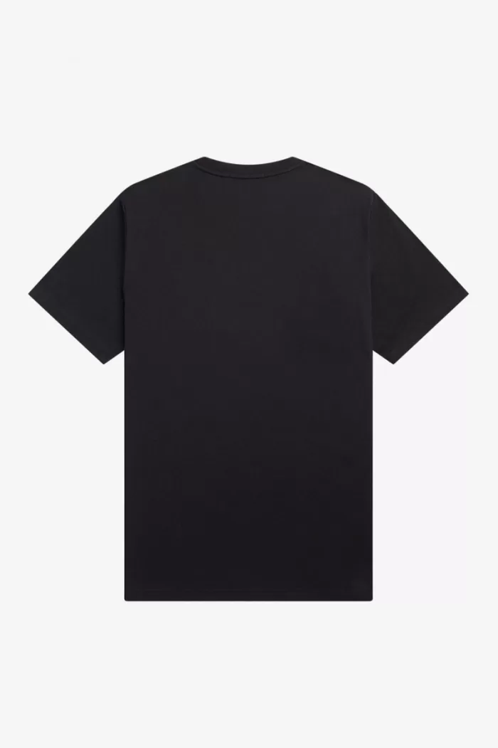 Fred Perry Embroidered Men’s T-Shirt Black | EBKTV6532