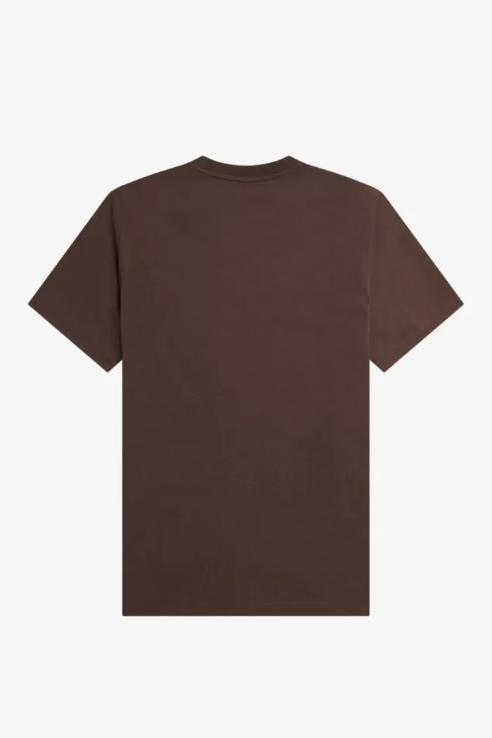 Fred Perry Embroidered Men’s T-Shirt Burnt Tobacco | UOANI1842