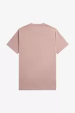 Fred Perry Embroidered Men’s T-Shirt Dark Pink | UNFAH6514