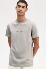 Fred Perry Embroidered Men’s T-Shirt Grey | DWAMX4210