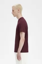 Fred Perry Embroidered Men’s T-Shirt Oxblood | YGWQU0587