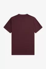 Fred Perry Embroidered Men’s T-Shirt Oxblood | YGWQU0587