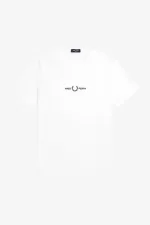 Fred Perry Embroidered Men’s T-Shirt White | UODEJ4026