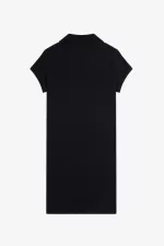 Fred Perry Embroidered Piqué Women’s Dress Black | SJZMY1659