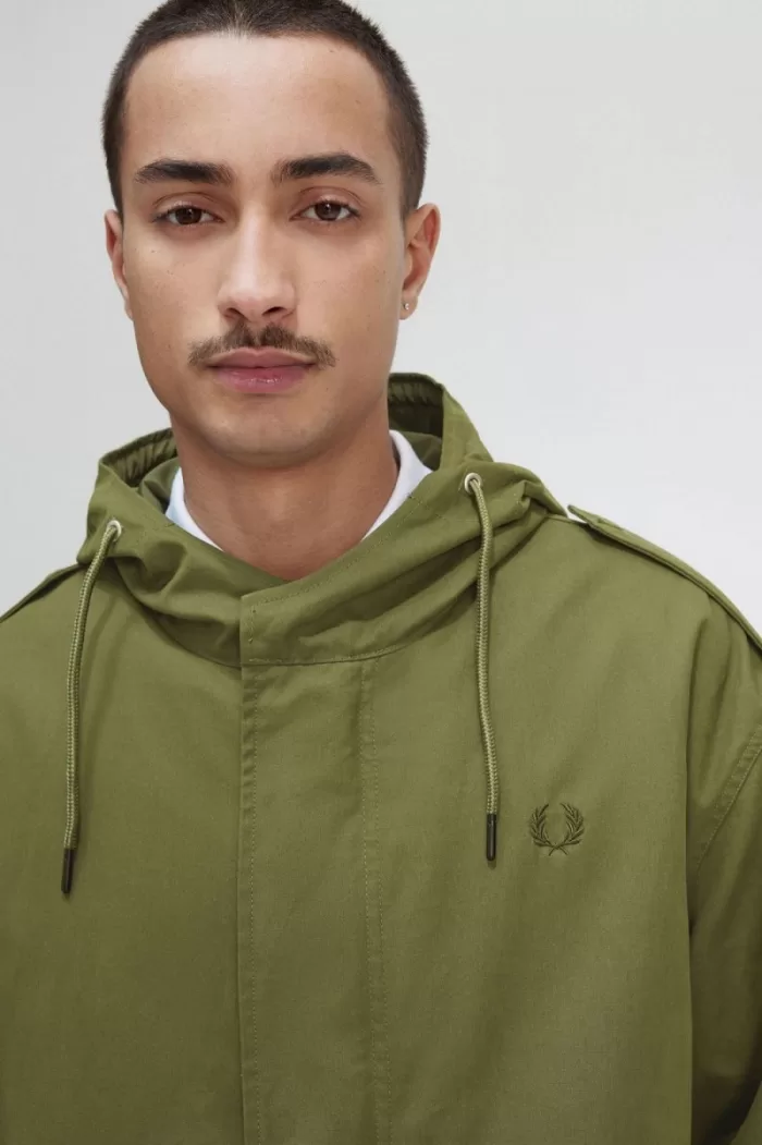 Fred Perry Faux Fur Lined Men’s Parka Parka Green | UFOHL1593