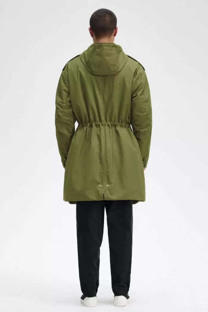 Fred Perry Faux Fur Lined Men’s Parka Parka Green | UFOHL1593