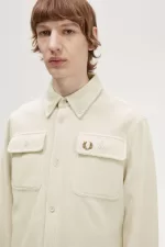 Fred Perry Fleece Men’s Shirt Oatmeal | DGBZH3029