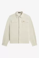 Fred Perry Fleece Men’s Shirt Oatmeal | DGBZH3029