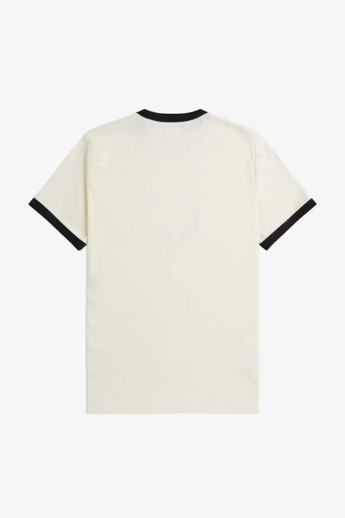 Fred Perry Flocked Laurel Wreath Women’s T-Shirt Beige | JQPES0943