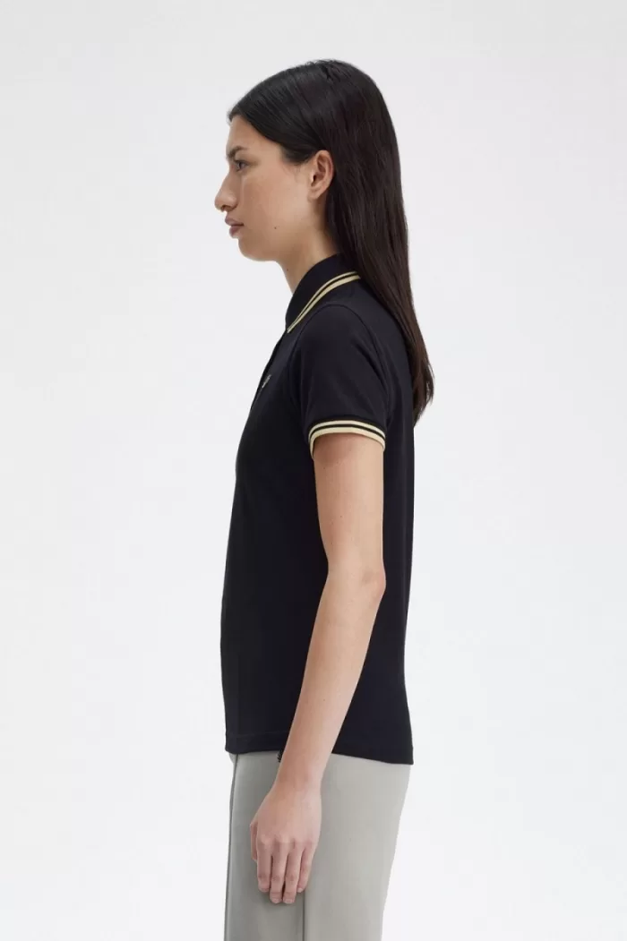 Fred Perry G12 Women’s Shirt Black Champagne | UIZGX2768