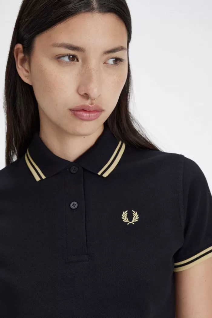 Fred Perry G12 Women’s Shirt Black Champagne | UIZGX2768