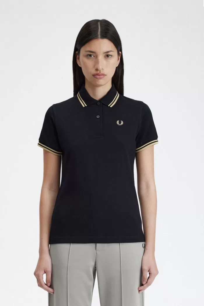 Fred Perry G12 Women’s Shirt Black Champagne | UIZGX2768