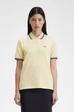 Fred Perry G3600 Women’s Shirt Aqua Cream French Navy | DTPZV8342