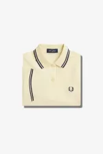 Fred Perry G3600 Women’s Shirt Aqua Cream French Navy | DTPZV8342