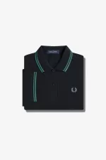 Fred Perry G3600 Women’s Shirt Black Deep Mint Deep Mint | LETRY3750