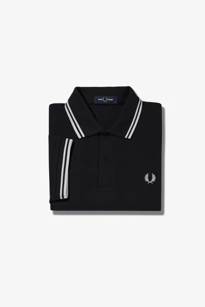 Fred Perry G3600 Women’s Shirt Black White | SEHZU7460