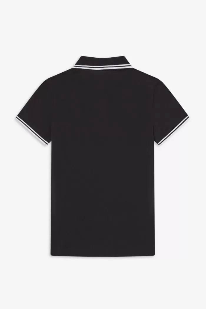 Fred Perry G3600 Women’s Shirt Black White | SEHZU7460