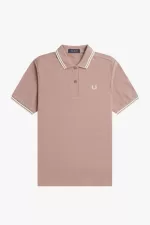 Fred Perry G3600 Women’s Shirt Dark Pink Beige | CDYMT9431