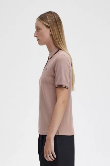 Fred Perry G3600 Women’s Shirt Dark Pink Burnt Tobacco | LEYKP8341