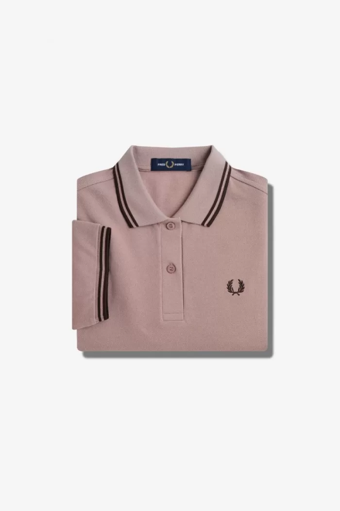 Fred Perry G3600 Women’s Shirt Dark Pink Burnt Tobacco | LEYKP8341