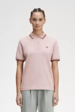 Fred Perry G3600 Women’s Shirt Dusty Rose Pink Brown Oxblood | PRAFC2415